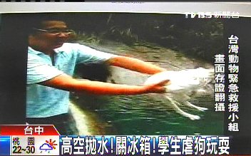 台一大学生高空抛狗关冰箱虐狗 遭网友人肉搜索